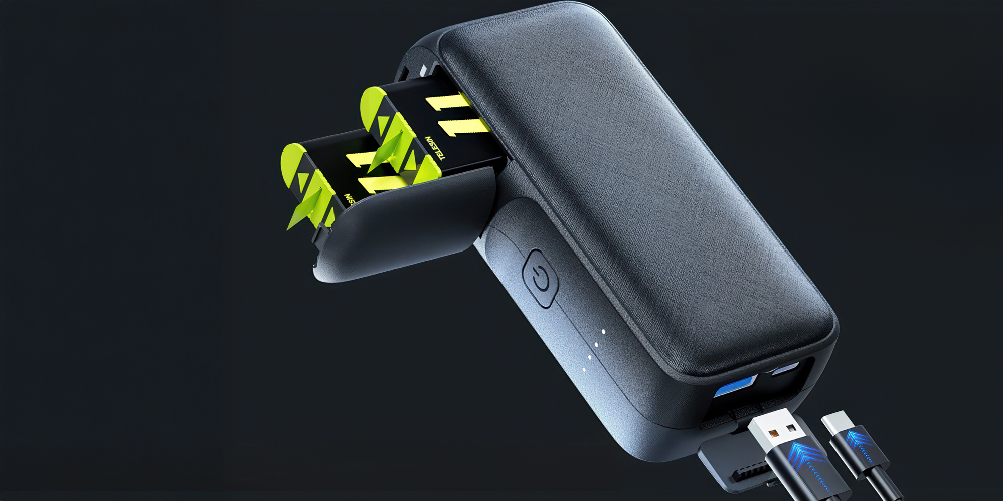 Power Bank Telesin GP-PB-001 z wbudowaną ładowarką do akumulatorów GoPro Hero 5 / 6  / 7 / 8 / 9 / 10 / 11 / 12